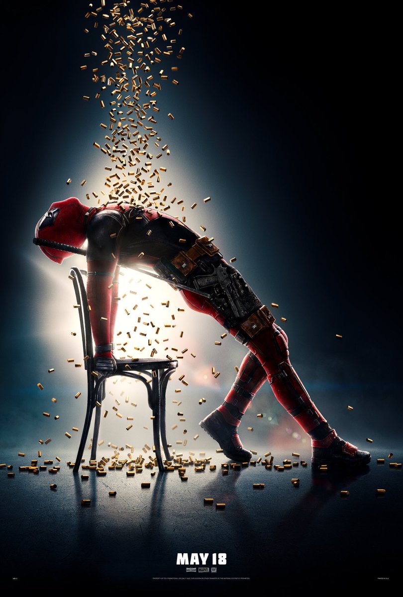 Deadpool persifleert Flashdance in nieuwe Deadpool 2 poster