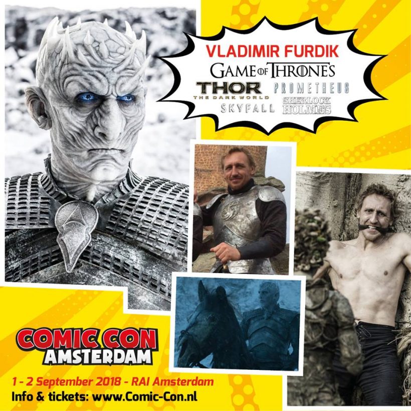 Vladimir Furdik (Night King uit Game of Thrones) komt naar Comic Con Amsterdam 
